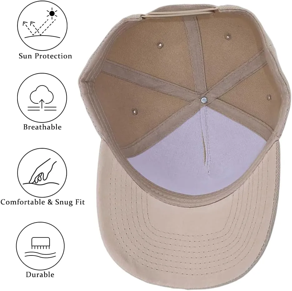5-Panel Baseball Cap for Workouts, Hiking, Outdoor Sports, Customizable DIY Design, All-Season Comfort Fit, Adjustable