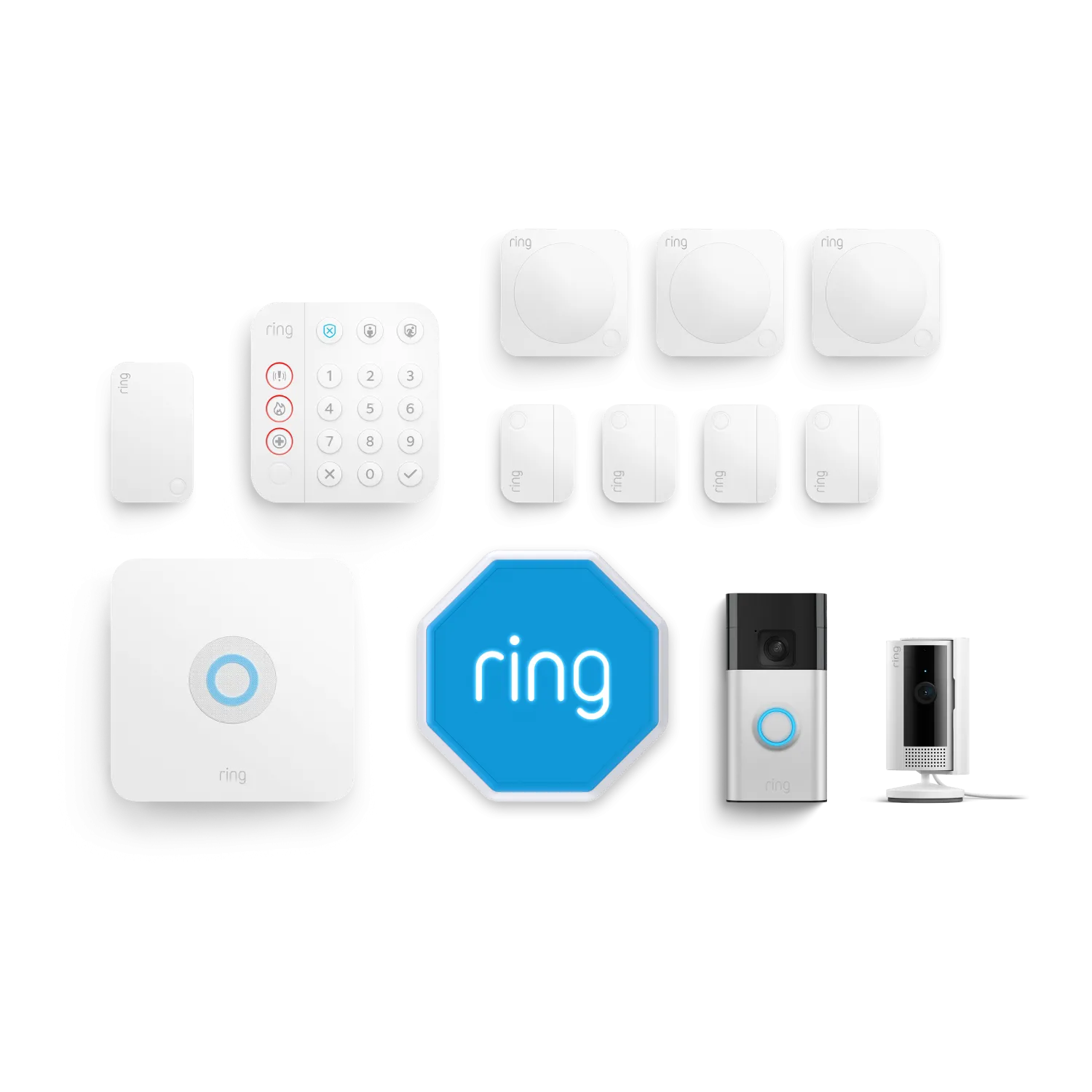 Alarm, Indoor Camera 2nd Gen   Battery Video Doorbell Pack - L (with siren)