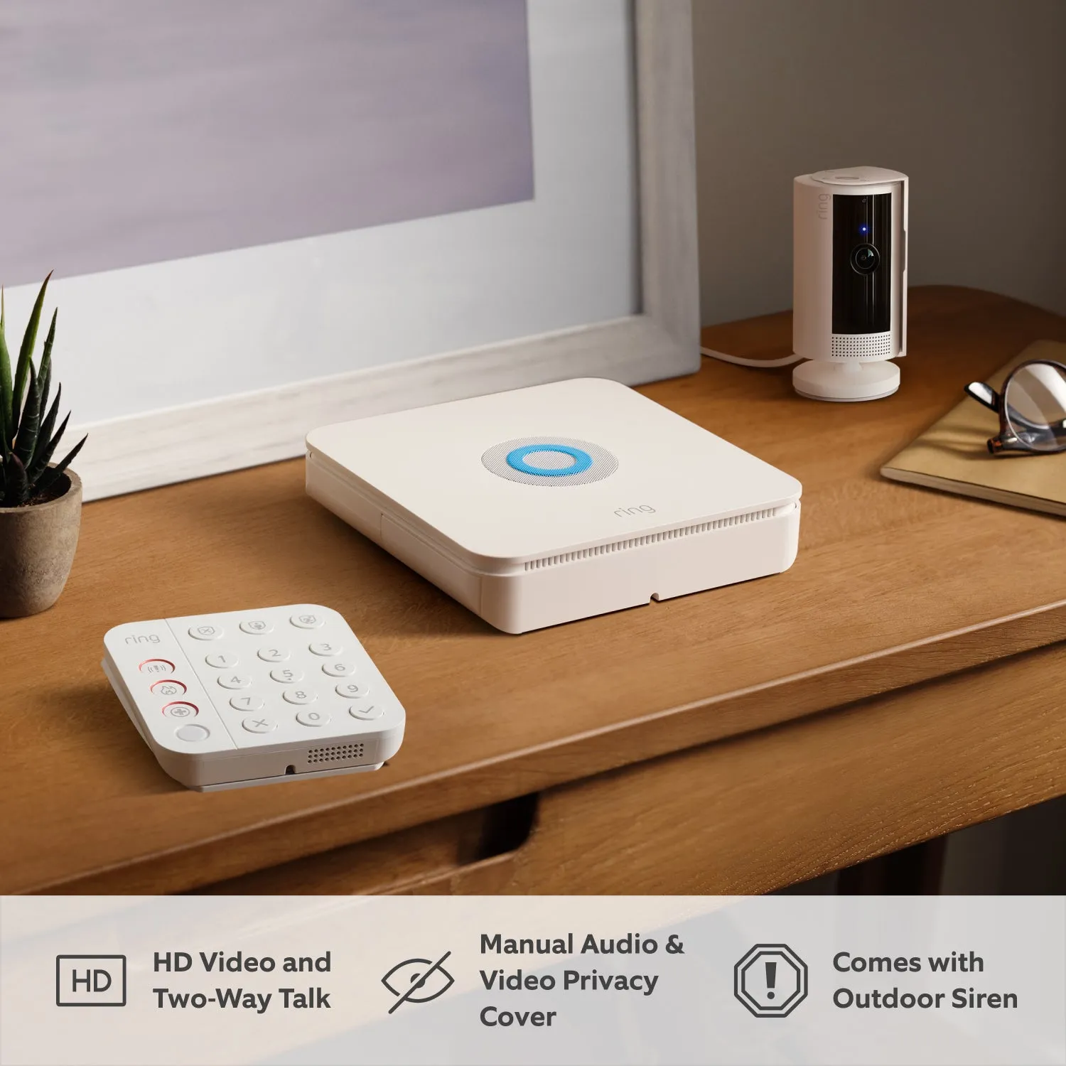 Alarm, Indoor Camera 2nd Gen   Battery Video Doorbell Pack - L (with siren)