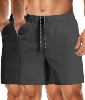 Aolesy Mens Athletic Shorts 7?? Quick Dry Gym Running Shorts with Zipper Pockets Lightweight Workout Shorts