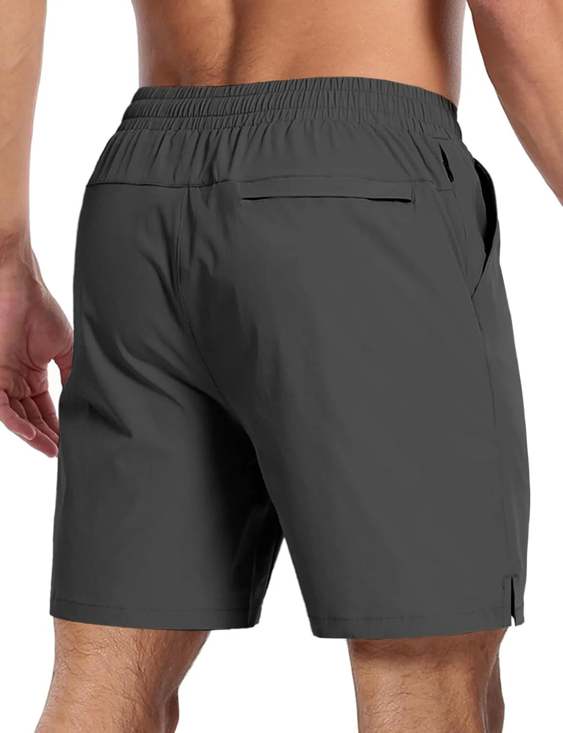 Aolesy Mens Athletic Shorts 7?? Quick Dry Gym Running Shorts with Zipper Pockets Lightweight Workout Shorts