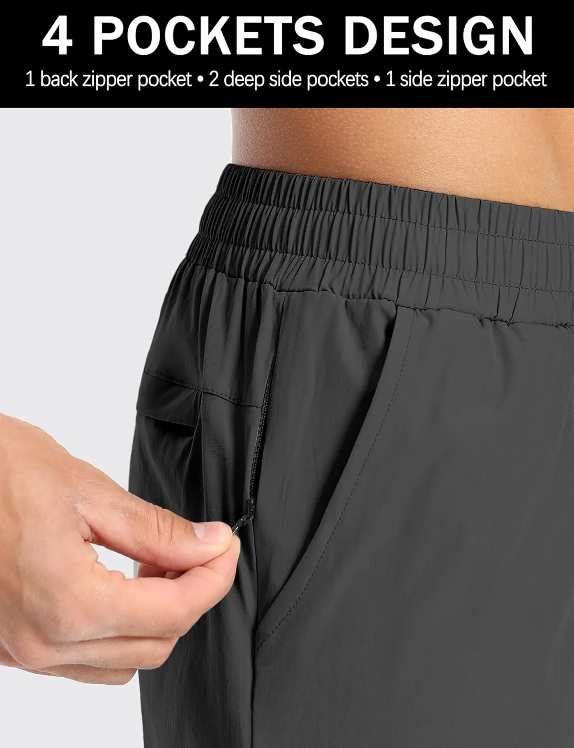 Aolesy Mens Athletic Shorts 7?? Quick Dry Gym Running Shorts with Zipper Pockets Lightweight Workout Shorts