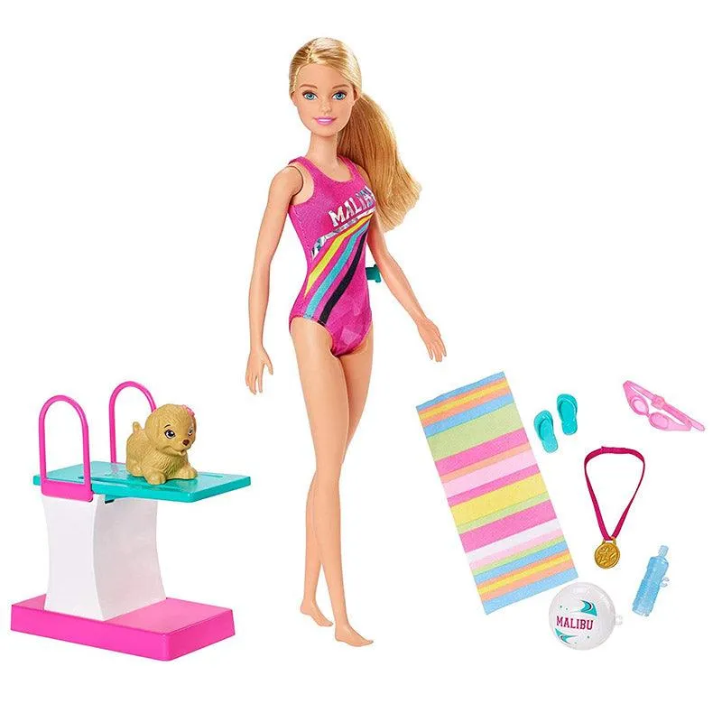 Barbie Dreamhouse Adventures Swim Dive Swimmer Doll and Accessories
