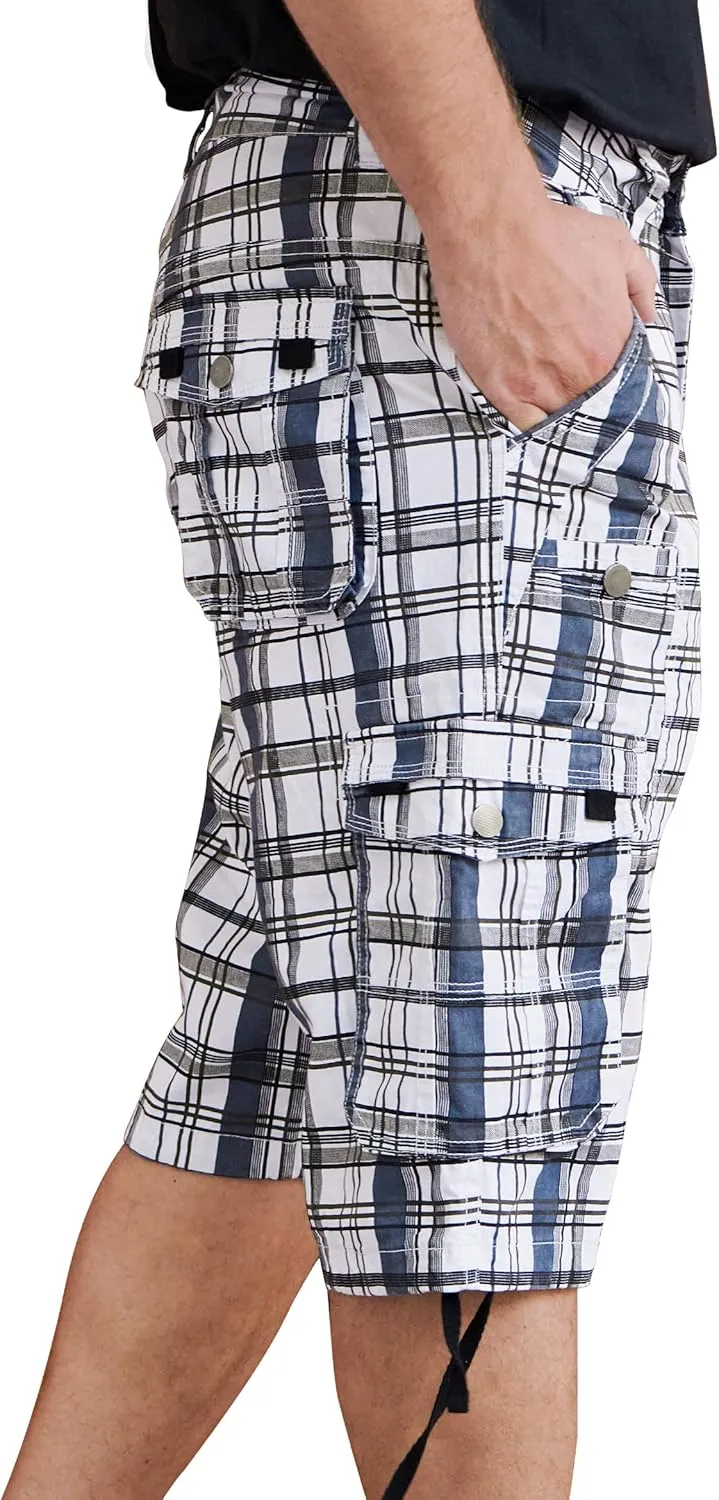 Cargo Shorts for Men Multi Pockets Mens Shorts Below Knee Casual Hiking Summer Shorts
