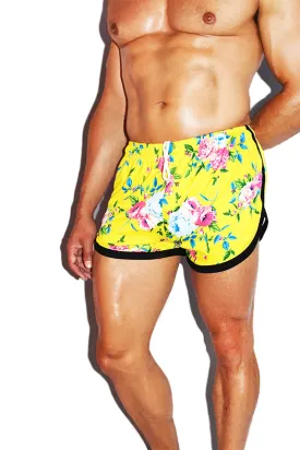 Daytona Beach  Running Shorts- Yellow