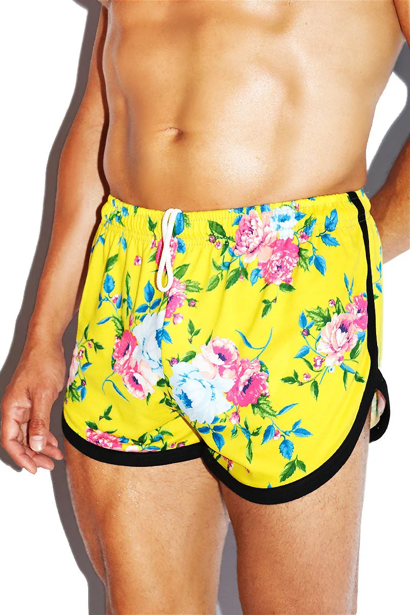 Daytona Beach  Running Shorts- Yellow