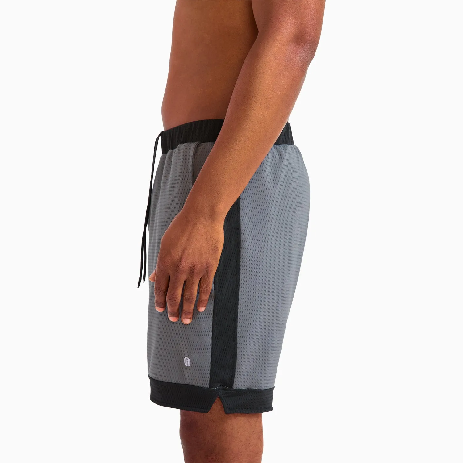 Gray/Black SoftStretch Basketball Shorts