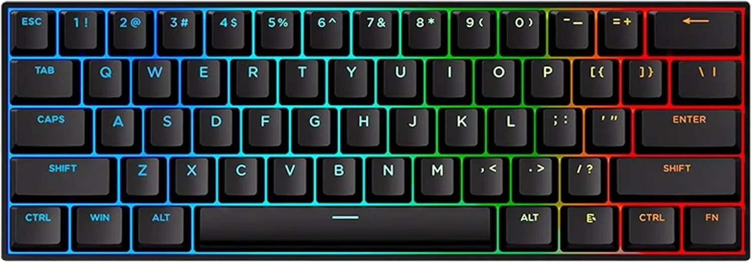 Hyekit x MCHOSE ACE 60 PRO 60% Wired Magnetic Switch Mechanical Gaming Keyboard, Rapid Trigger Hall Effect Keyboard, Hyper-Fast Adjustable Actuation, 8K Hz Polling Rate, RGB HotSwap, for PC/Mac, Black