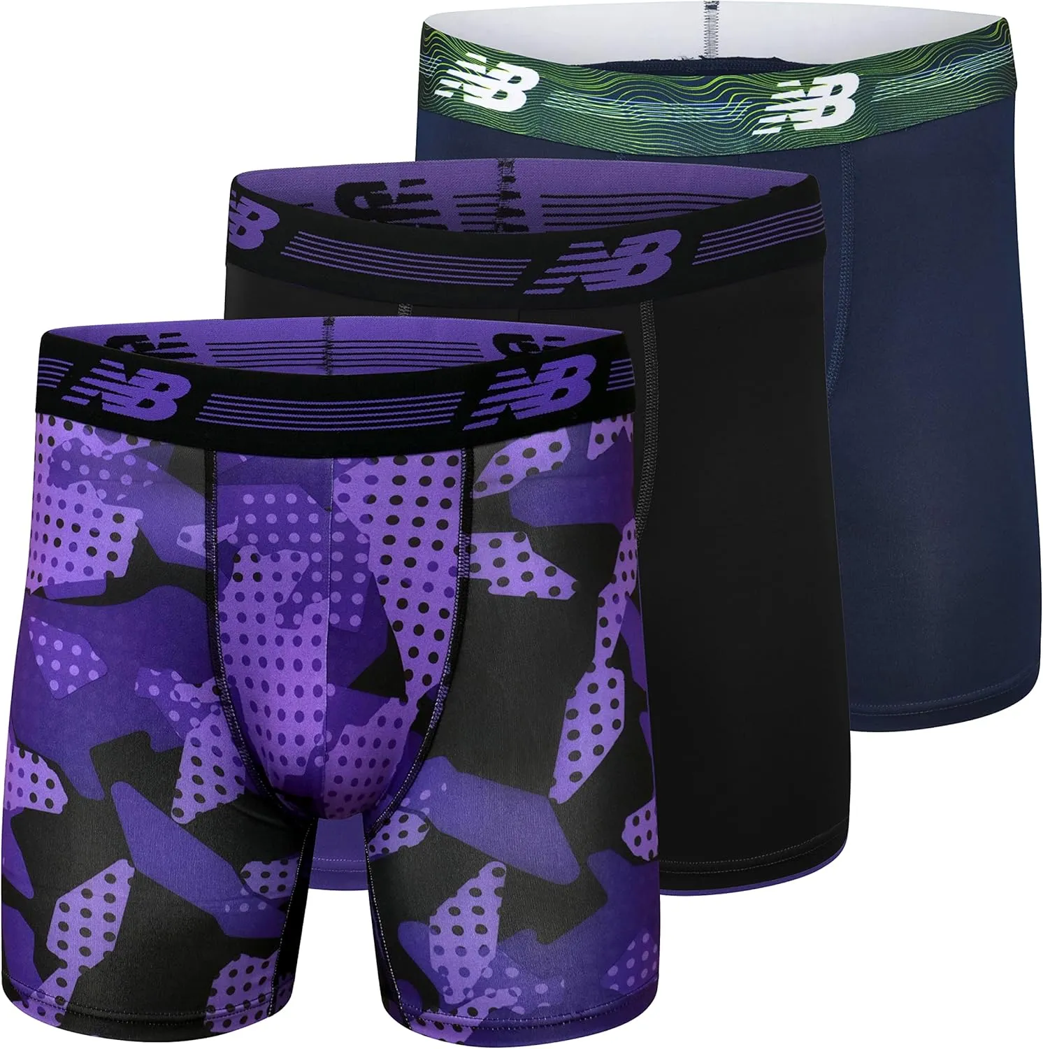New Balance Men's Ultra Soft Performance 6" Boxer Briefs with No Fly (3 Pack)