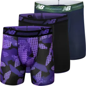 New Balance Men's Ultra Soft Performance 6" Boxer Briefs with No Fly (3 Pack)