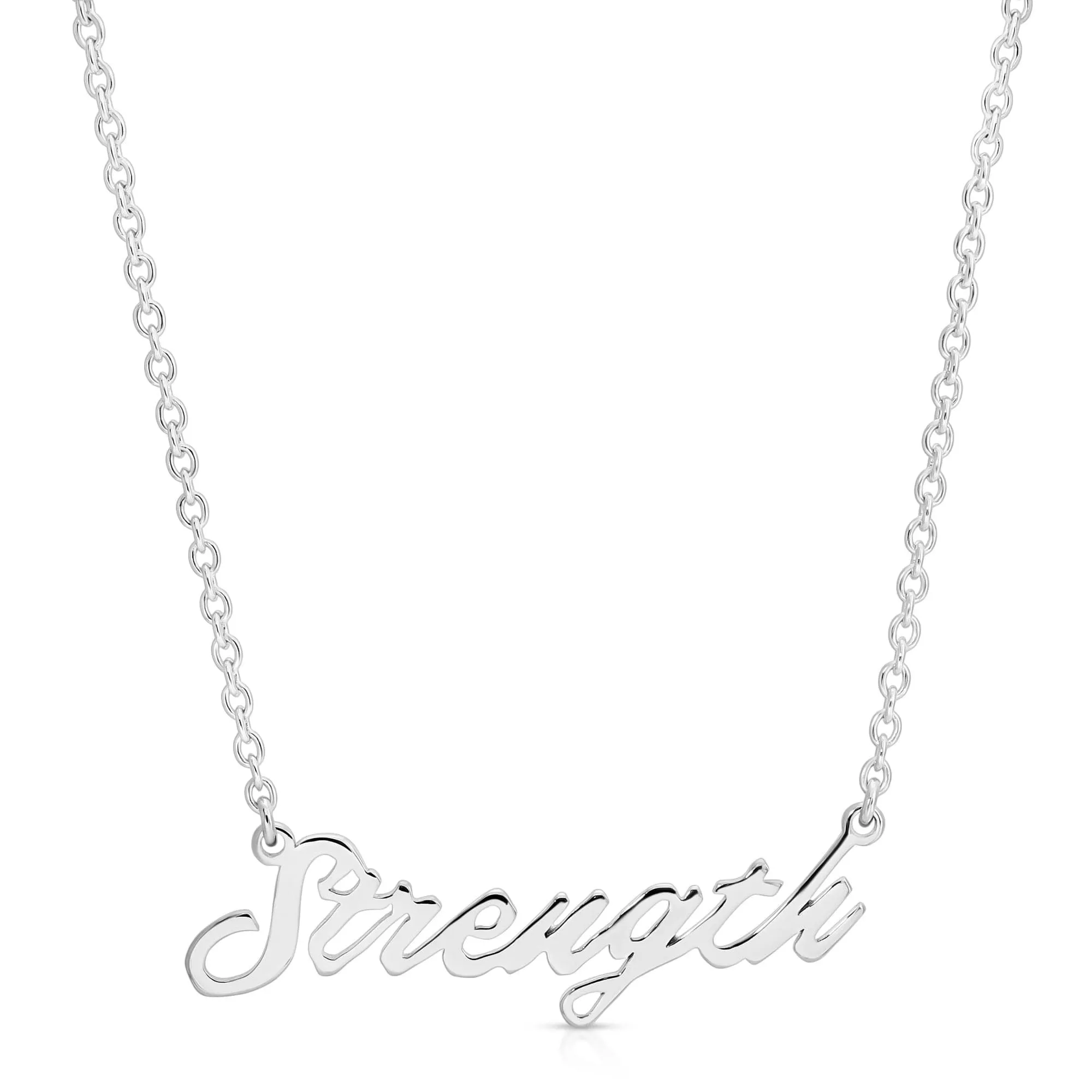 Strength Script Necklace