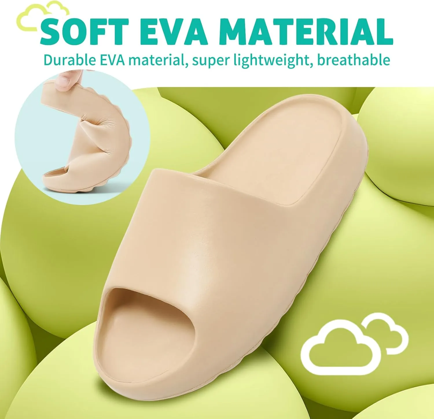 XTJSCBDSH Kids Cloud Slides Boys Girls Pillow Slippers ?C Slip-On Slide Sandals, Summer Beach Pool Shoes, Indoor and Outdoor